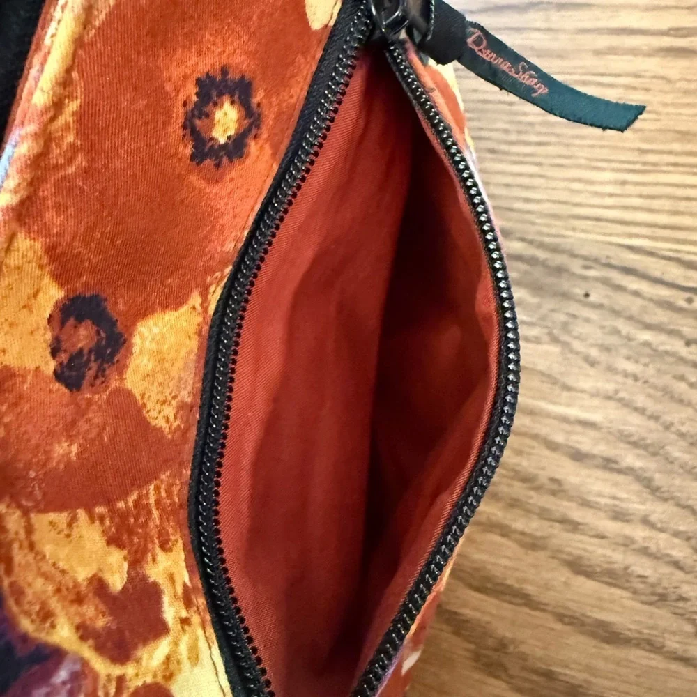 Donna Sharp NWOT 2 Handle Tote Bag Orange Purple Poppy Floral Print - Picture 8 of 8
